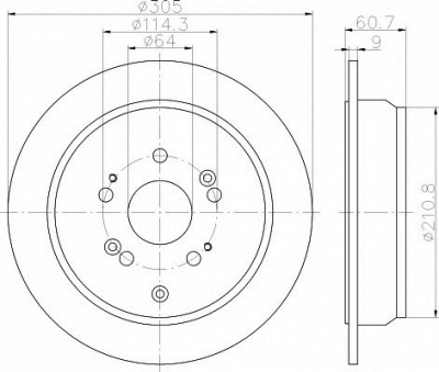 HELLA PAGID 8dd355118901 -  Диск тормозной